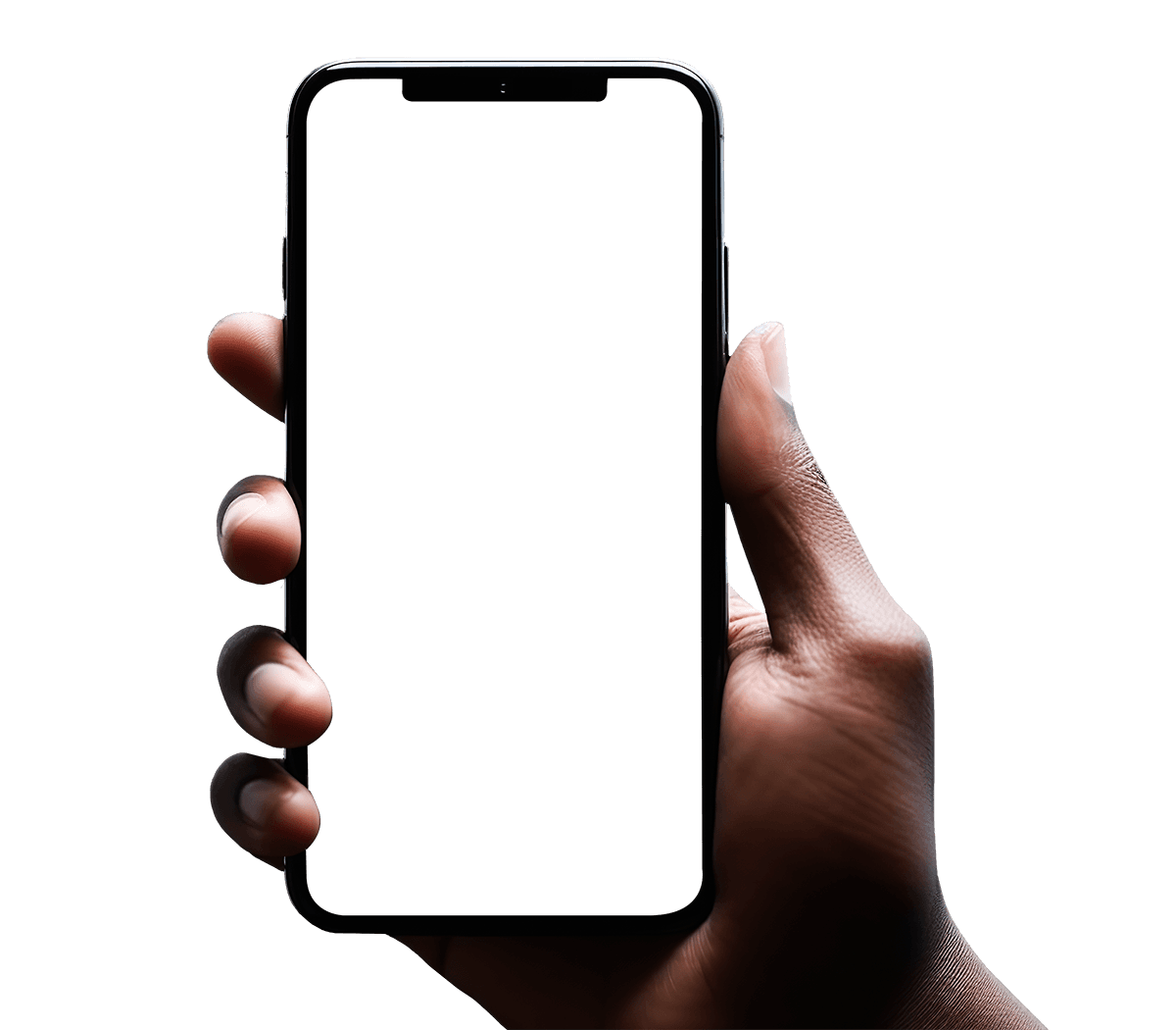 Hand holding phone